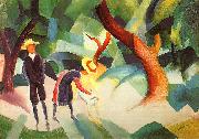August Macke Children with Goat Germany oil painting artist